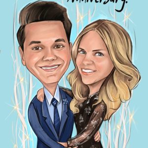 Anniversary Caricature Drawing